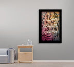 Destined — مكتوب framed above a bedside table in a minimal room | ENJZ