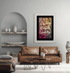 Destined — مكتوب in a white frame in a minimal living room with arched wall | ENJZ